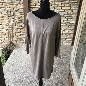 NWT Long sleeved light brown dress